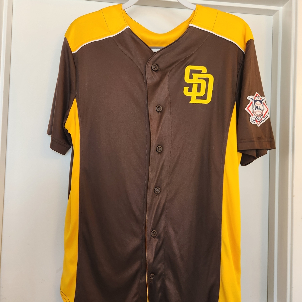 Majestic San Diego Padres Tatis Button Down Jersey, M